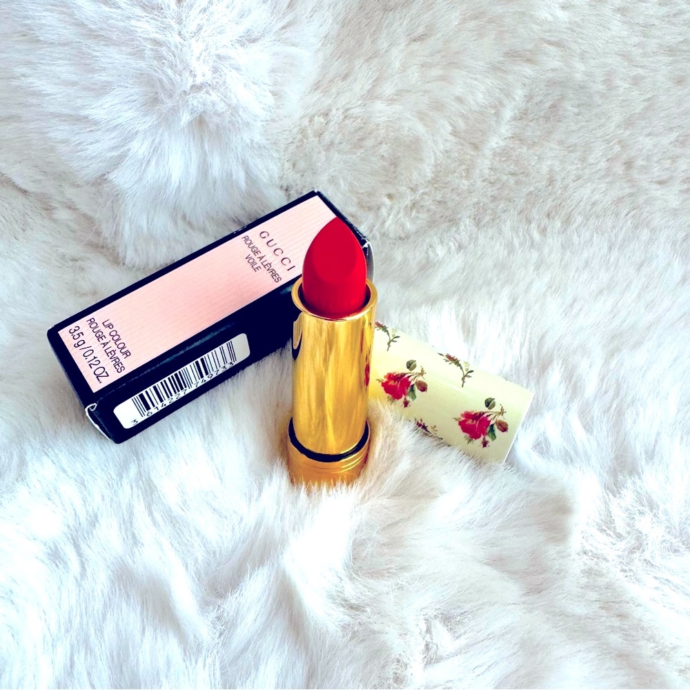 NEW GUCCI Lipstick Odalie Red 500 Rouge a Levres Voile
